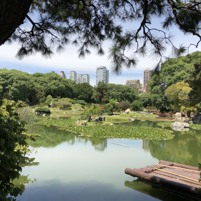 EW: view of central Buenos Aires from Japanese Garden