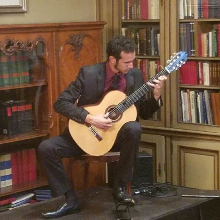 Beautiful classical guitar played at the opening reception