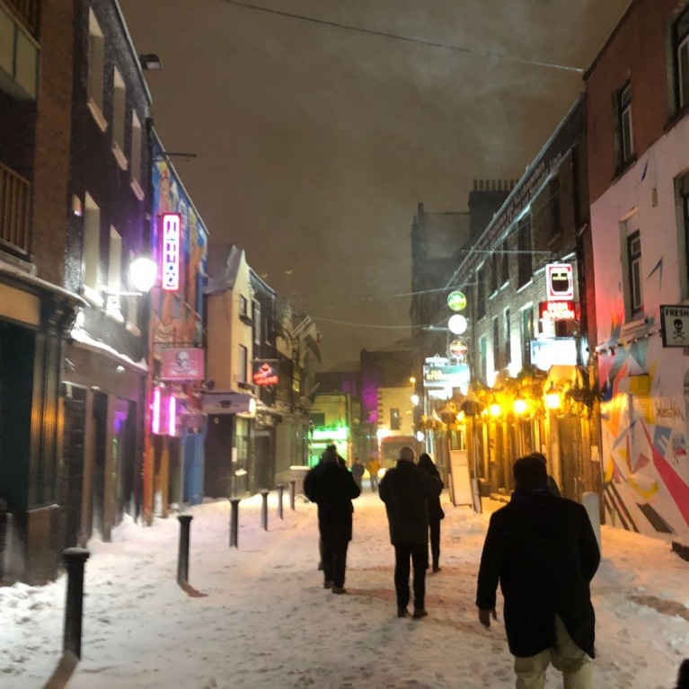Temple Bar in the snow