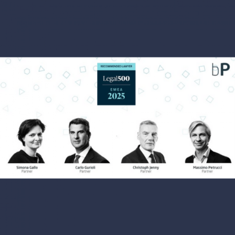 Italy: bureau Plattner recognized in the Legal500 rankings 